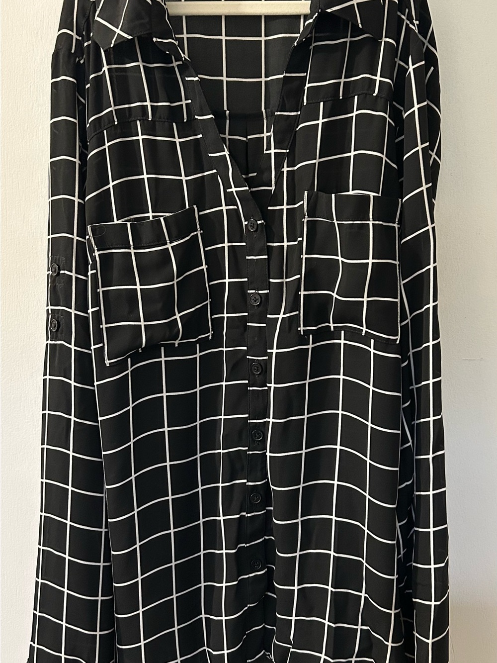 Express Portofino Black with White Windowpane Grid